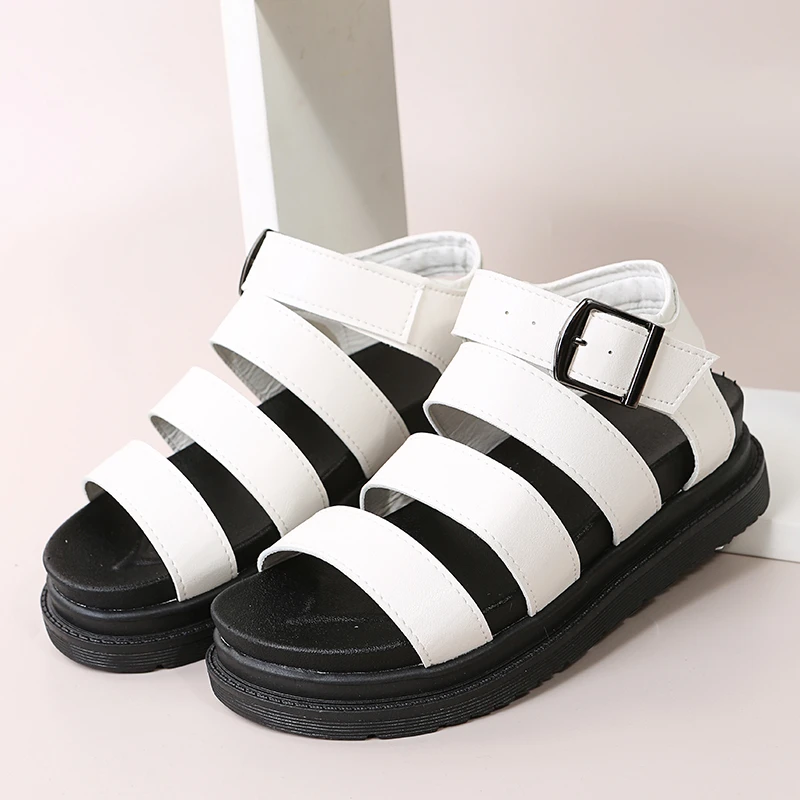 

Open Toe Flatform Wedges Shoes Woman Summer Beach Sandals Sexy Women Plus Size PU Leather Sandalias Mujer