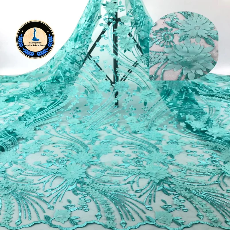 New 2019 Nigeria lace Fabric High Quality Africa Lace French Embroidery 3D decal Used for women Wedding dress | Дом и сад