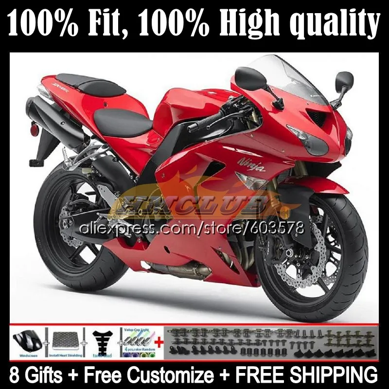 

Injection Body For KAWASAKI NINJA ZX 10R 1000 CC 10 R 1000CC 116CL.72 ZX-10R ZX10R 04 05 ZX1000 2004 2005 Fairings Factory red