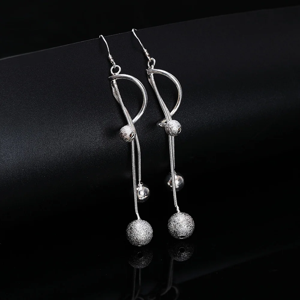 New Silver Color Earrings - AE322 Promotional High Quality Fashion Jewelry for Elegant Women image 4