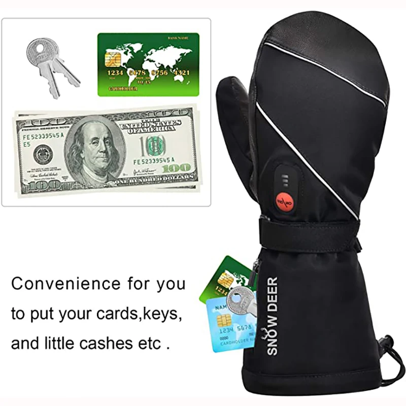 Мужские Женские теплые лыжные перчатки рукавицы Водонепроницаемый