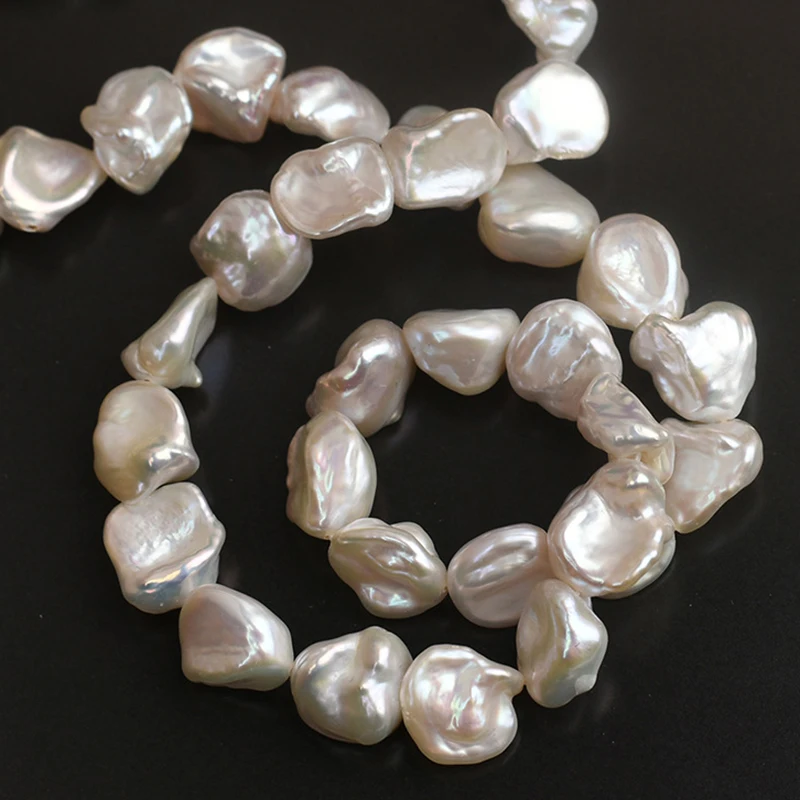 

Ожерелье из барочного жемчуга 9-10 мм, бусины неправильной формы, Пресноводный Жемчуг «сделай сам», нитка для изготовления изысканных ювелир...