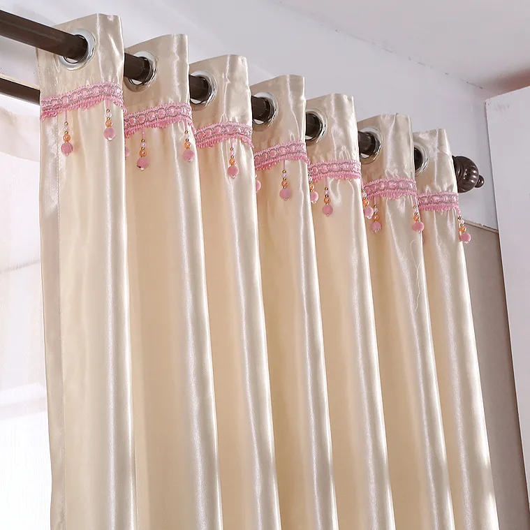 European Pastoral Korean Embroidery Curtain Shading Cloth Curtains for Living Dining Room Bedroom | Дом и сад