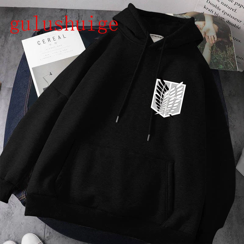 

90s Japanese Anime Attack on Titan Shingeki No Kyojin Graphic Hoodies Men Unisex Funny Cartoon Manga Sweatshirt Hoody Male