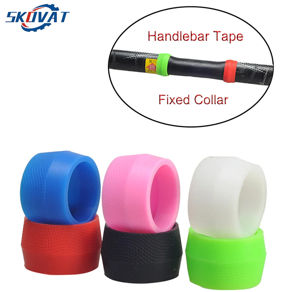 1Pair Bicycle Handlebar Fixed Collar retaining ring Non-slip silicone Fixing Sleeve Holding Ring Accessories | Спорт и развлечения