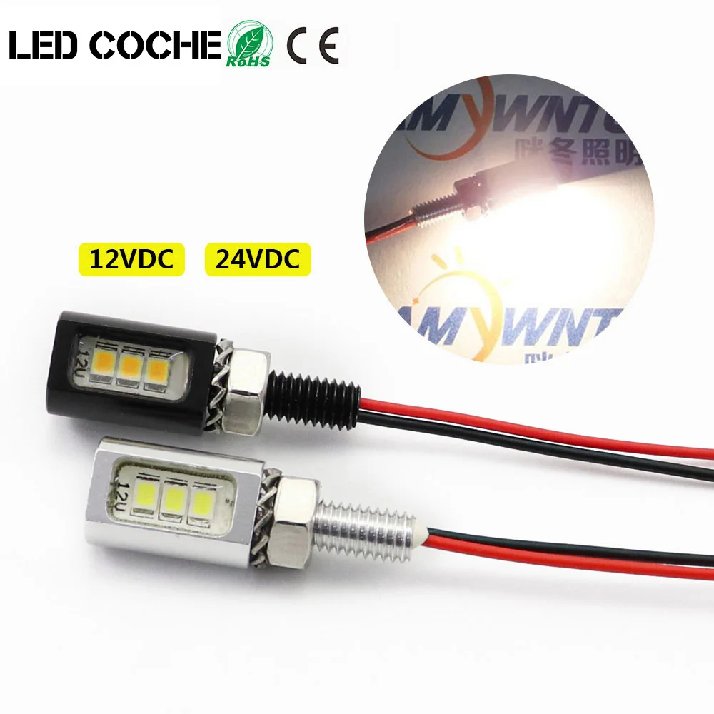 4 шт. 12 В 24 номерной знак автомобиля мотоцикла Задний Передний Болт лампы источник