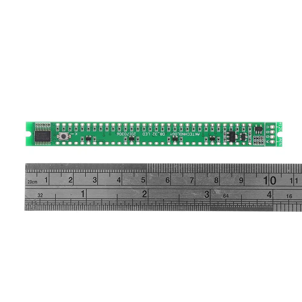 DIY 32 светодиодный музыкальный индикатор электрического уровня VU Meter аудио уровень измерительный комплект усилитель доска регулируемый свет скорость доска Режим АРУ