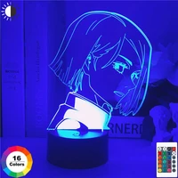 jujutsu kaisen 3d led night light manga anime kugisaki nobara fans kids creative gifts table lamps bedroom decor