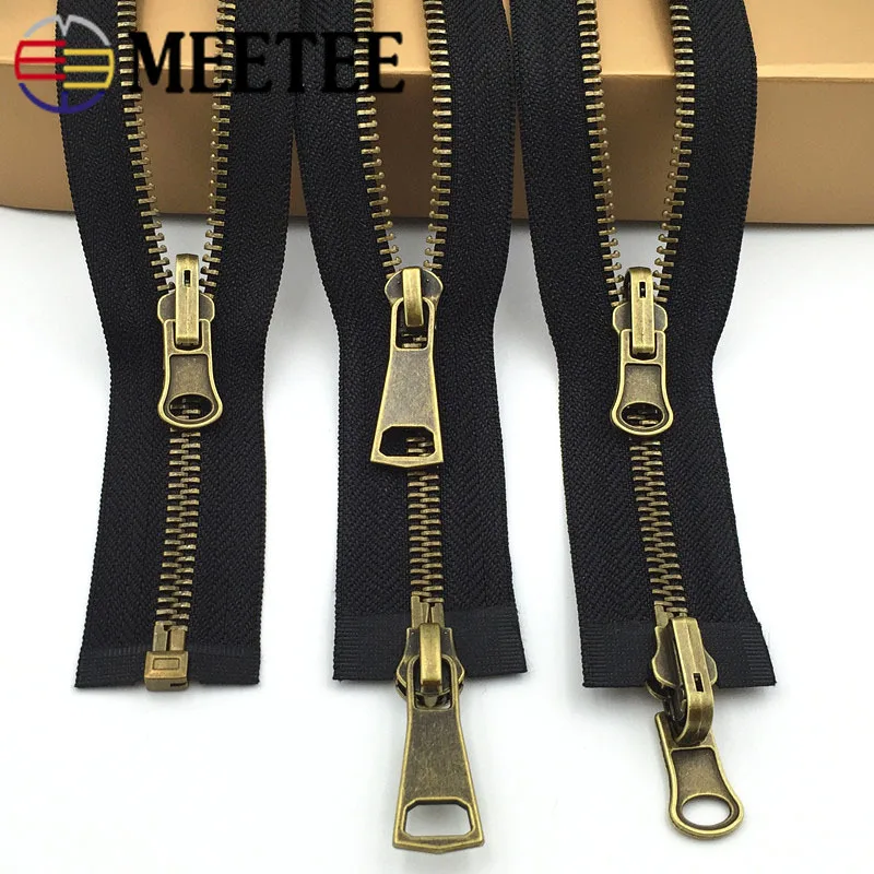 

1pc 75/80/100/120/cm 5# Metal Zippers for Sewing Jacket Coat Reversible Zipper DIY Garments Accessories