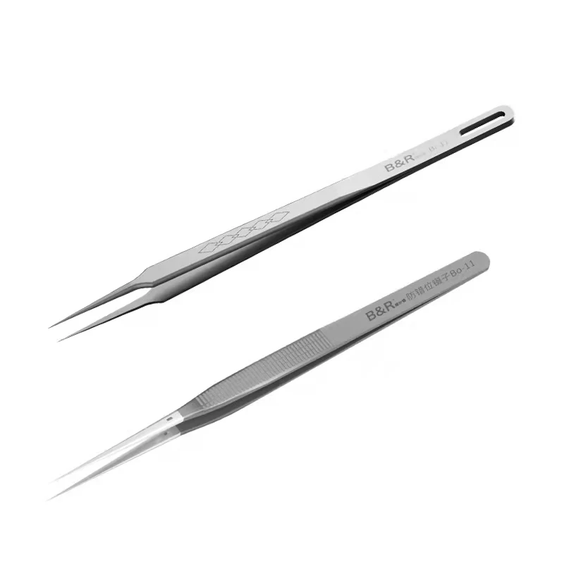 

The Newest B&R B0-11 BR-11 Mobile Phone Repairing Pointed Tip Anti-Dislocation Anti-Static Stainless Steel Flying Wire Tweezers