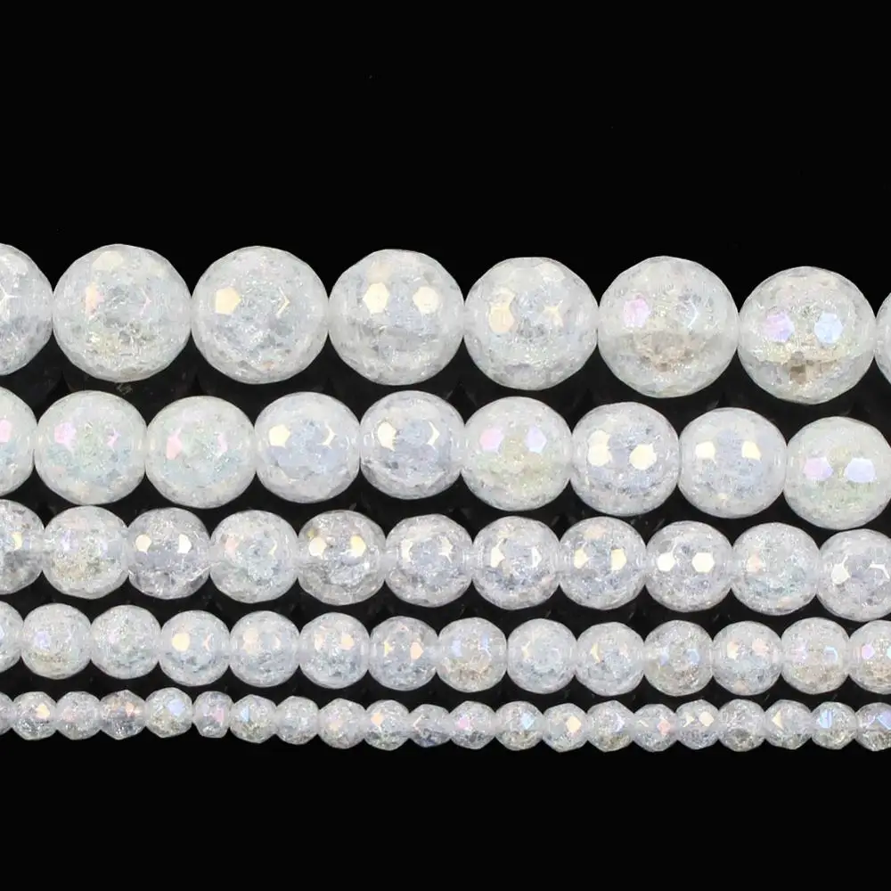 15 &quotStrand 6 12 мм граненые белые бусины из натурального камня AB треснутые