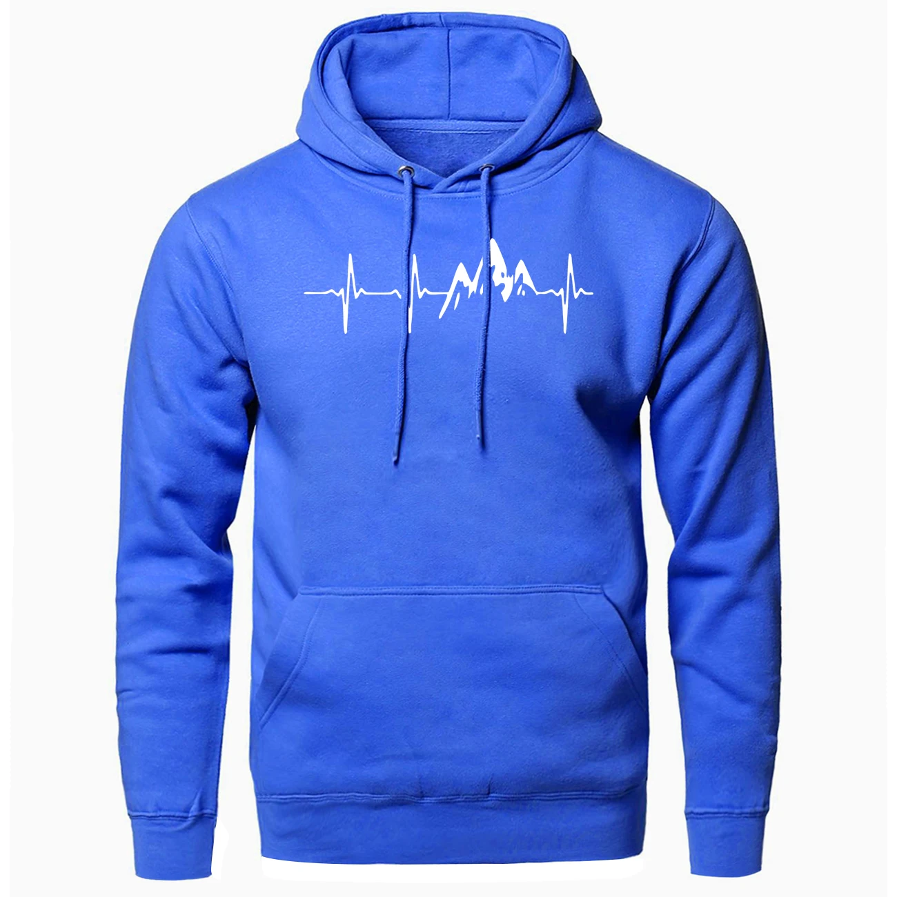 Мужские одноцветные толстовки с капюшоном в стиле хип-хоп принтом Горное