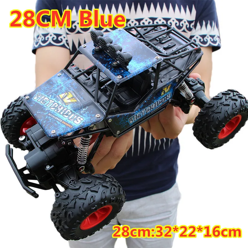 28CM Blue Carhigh speed Truck внедорожный грузовик детские игрушки 1:12 4WD RC автомобиль обновленная версия 2,4G Радио пульт дистанционного управления игрушечный автомобиль - Цвет: 28CM Blue