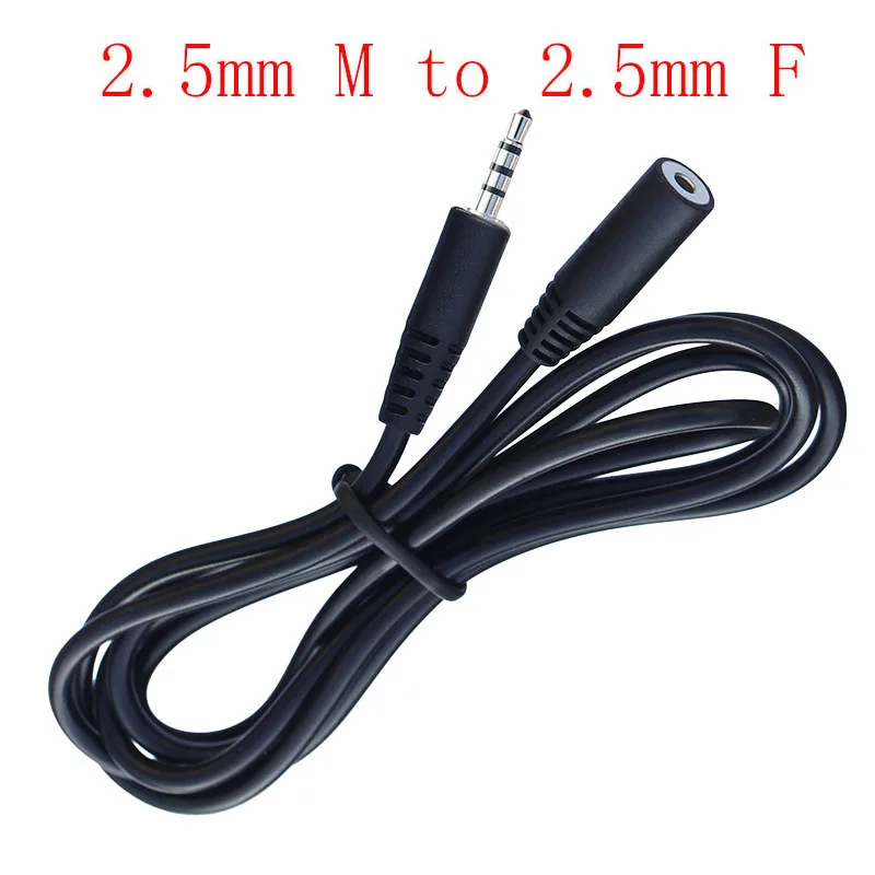 4 Pole Stereo 2.5mm Male to 2.5mm Female Jack Male To Female Extension Audio Cable 0.5m 1.5m 1.8m 3m 4m