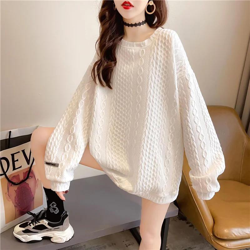 

Han Dongdaemun Plus Size Women's Sweatshirt Women's Thin Top Mm200 Can Wear Internet Celebrity Live Broadcast