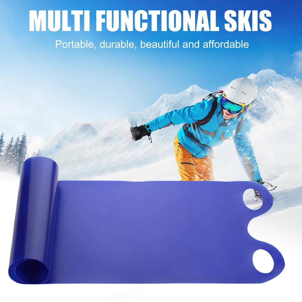 

Roll Up Sled Snowboard Ski Snow Sand Grass Slider Pad Board with Hollow Handle Outdoor Sports Plastic Skiing Boards