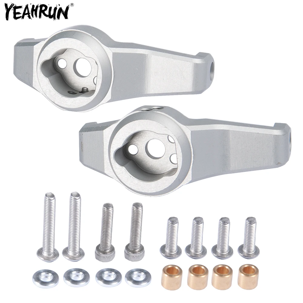 

YEAHRUN 2шт сверхмощные алюминиевые передние ролики, портальный привод C сиденье для 1/10 Traxxas TRX-4 RC Гусеничный автомобиль, обновленные детали