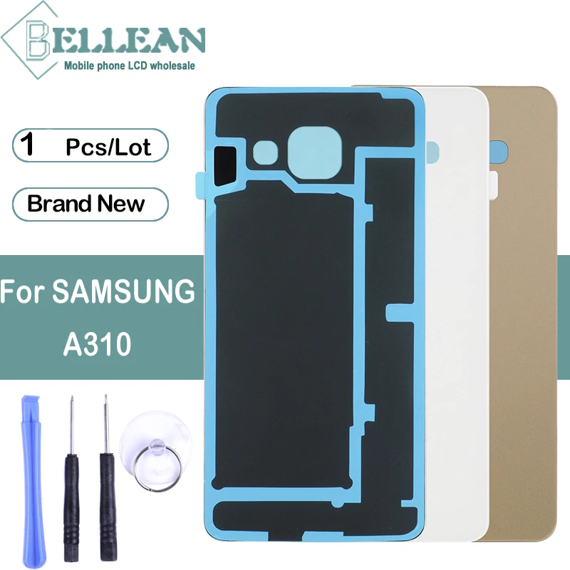 1 шт Dinamico SM-A310F задняя крышка A310 корпус для samsung Galaxy A3 Задняя стеклянная крышка батарейного отсека дверной чехол