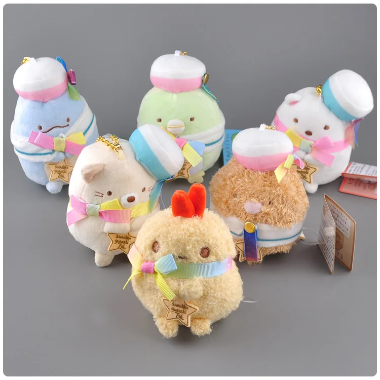 Прекрасный мультфильм аниме Юбилей Sumikko Gurashi углу Био мягкие плюшевые брелок