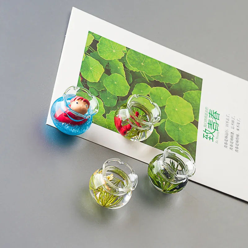 ZOCDOU красные волосы для девочек золотая рыбка магниты украшения холодильника