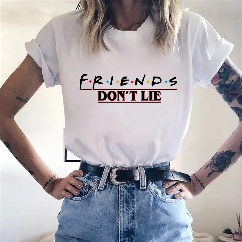 

Women's T-shirt Friends TV Shows Printed T-shirts Graphics T-shirts Ullzang Harajuku T-shirts 90s Best Friends Top Tee