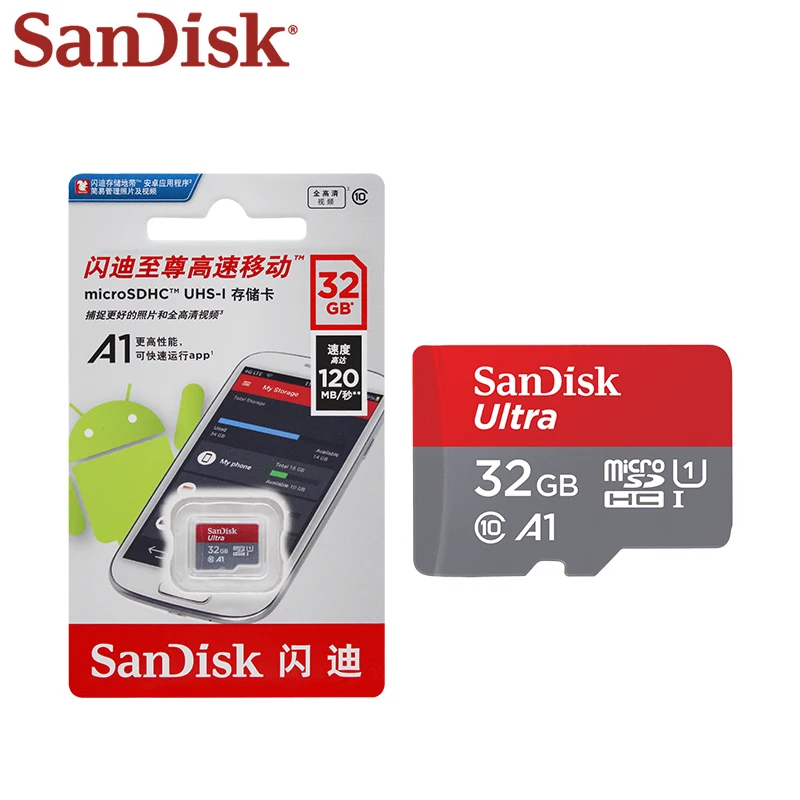 100% Оригинальный двойной флеш накопитель SanDisk Ultra карты памяти 32 Гб SDHC высокое