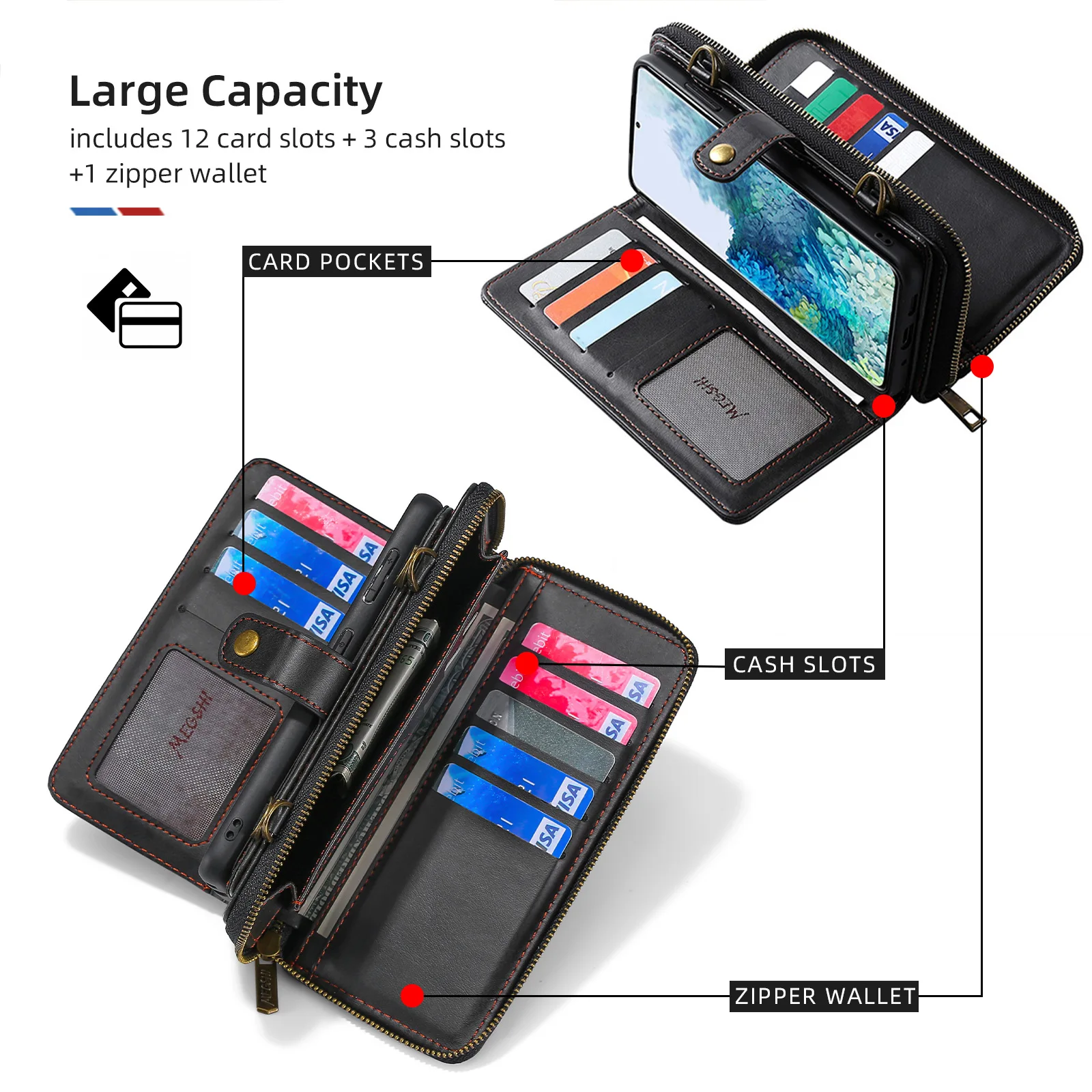 

Flip magnet Shockproof Phone Case For Samsung Galaxy S21 Ultra S21 Plus 5G Case Back Cover
