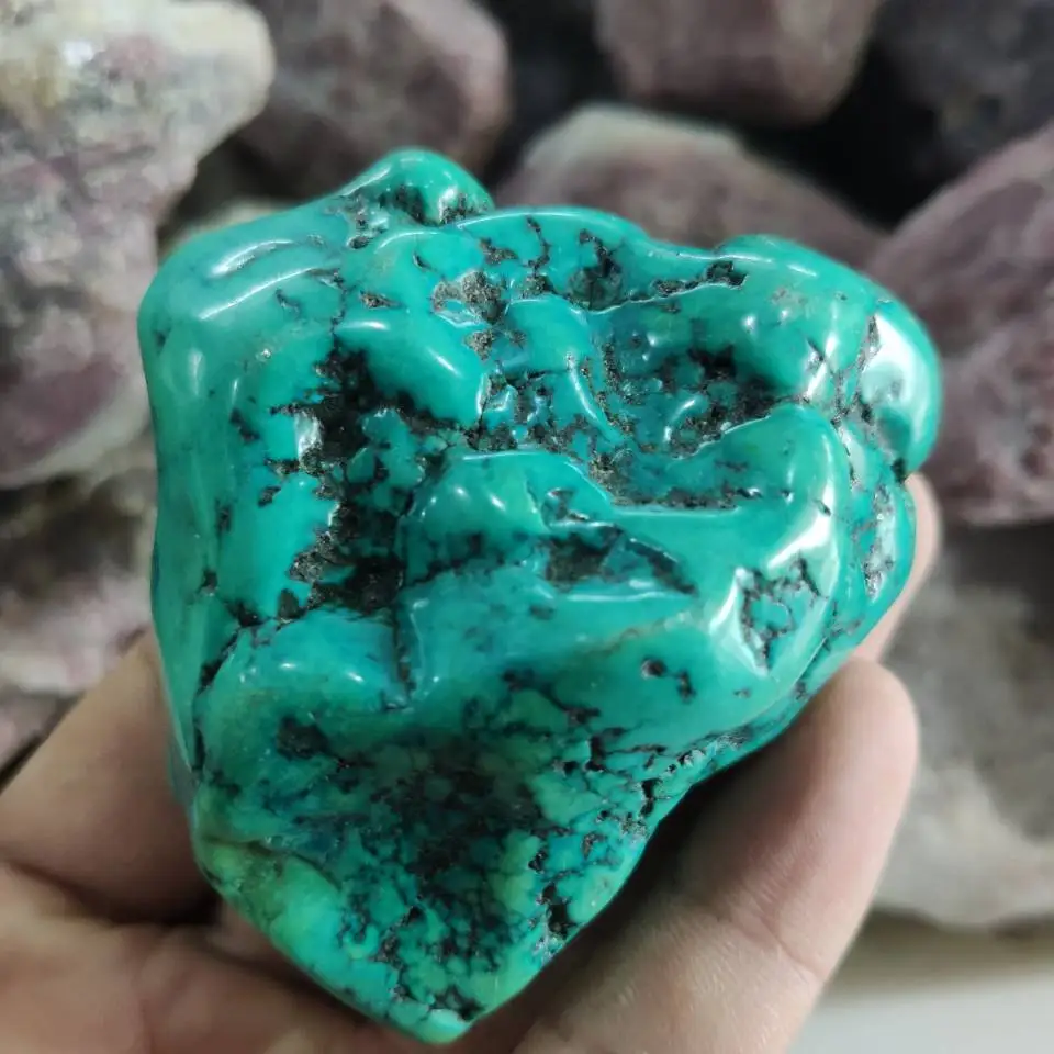 130 160 г натуральный кристалл бирюза необработанный камень энергетическое