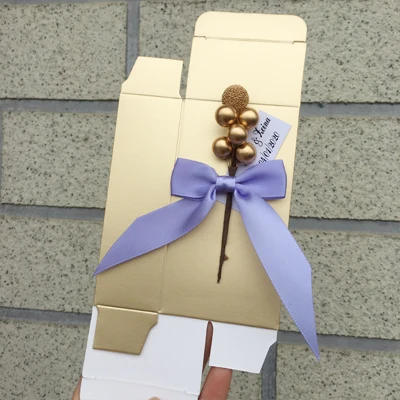 ribbon A138 50 шт./партия, уникальный персонализированный контейнер для шоколада, коробки для конфет, свадебные подарки на заказ, Подарочная коробка для гостей - Цвет: ribbon A138
