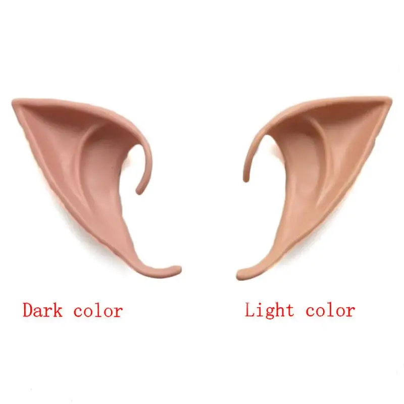 

1Pair Halloween Latex Elf Ears High Simulation Soft Harmless False Ears Props Fairy Angel Dress Up Cosplay Hook Christmas Decor