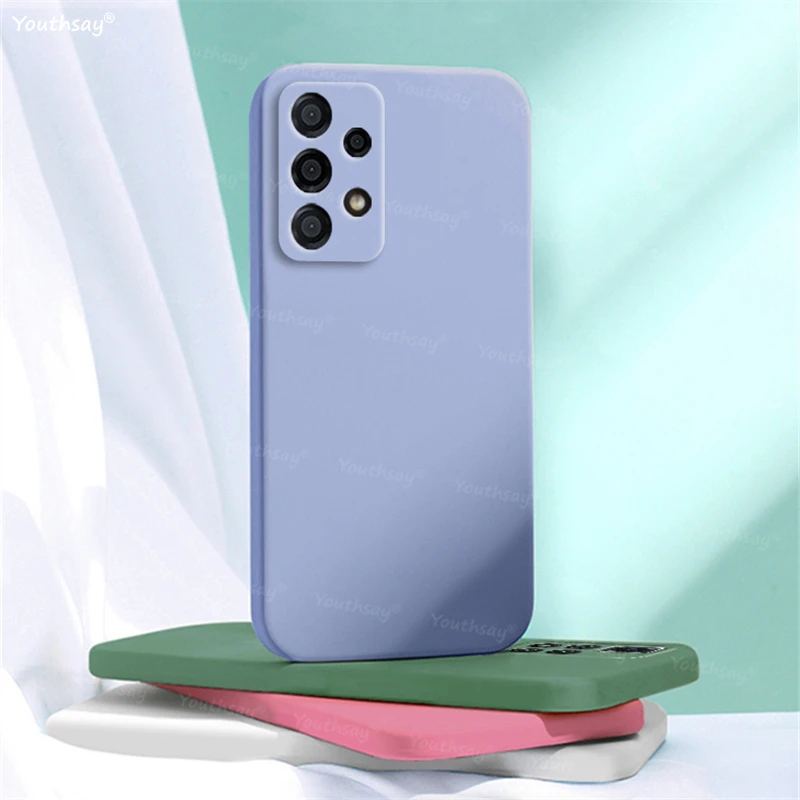 

For Samsung Galaxy A33 Case For Samsung A33 A53 A73 A13 Case Silicone Plain Protector Rubber Soft Cover For Samsung A33 5G Cover