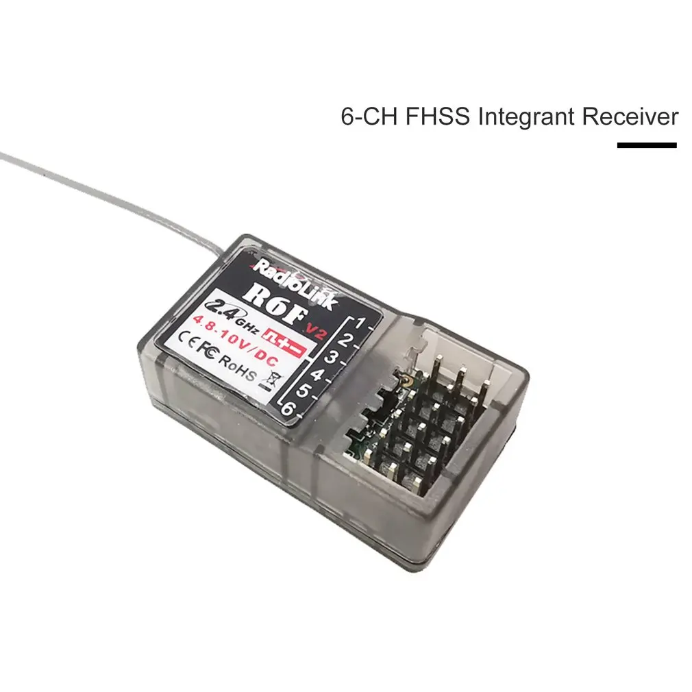Radiolink R6F 2 4 ГГц 6-CH FHSS неотъемлемой приемник нейтральный Пластик для RC6GS RC4GS RC3S RC4G T8FB