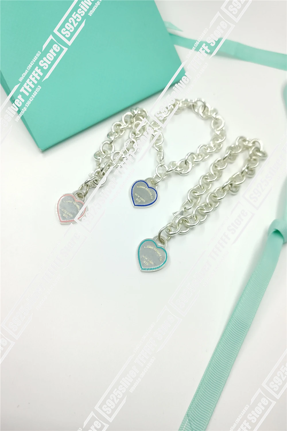 

1-1 S925 Tlove hanging braceletholiday giftsymbol of fashionable men and women