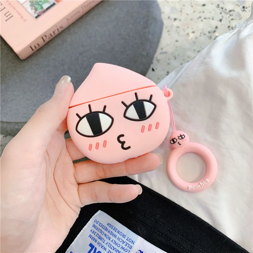 Чехол для наушников AirPods с милым 3D рисунком из мультфильма чехол Apple Airpods 2 мягкий