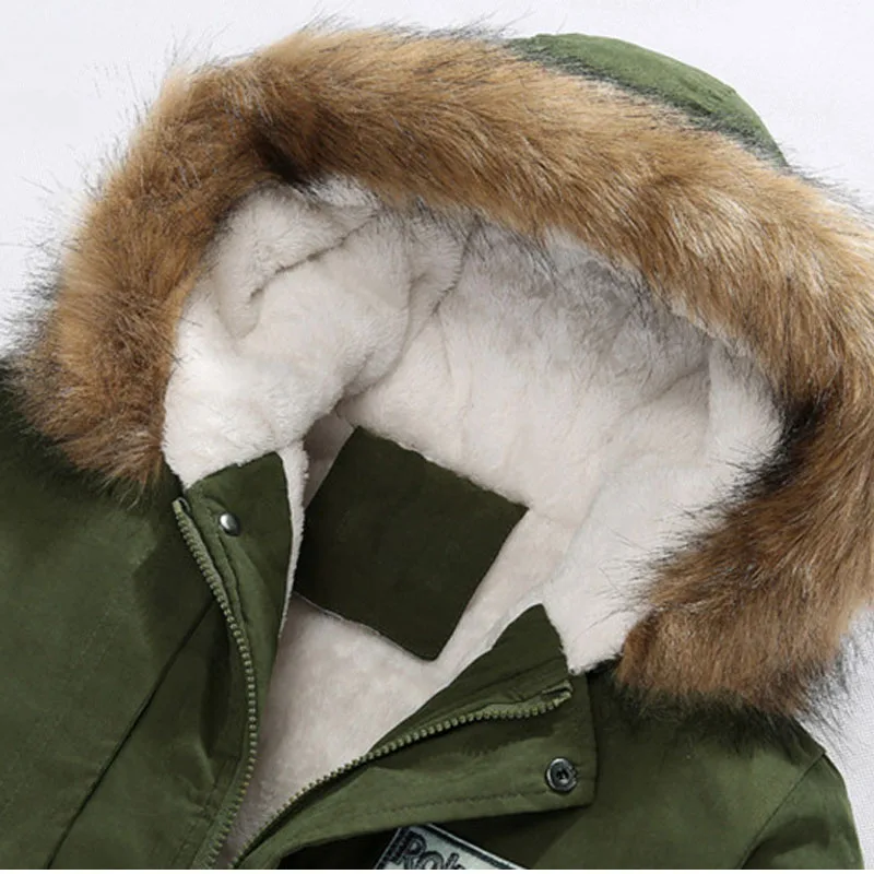 

Parka coat men's coat winter jacket men's slim thick fur hooded coat warm coat top brand clothing casual men's coat