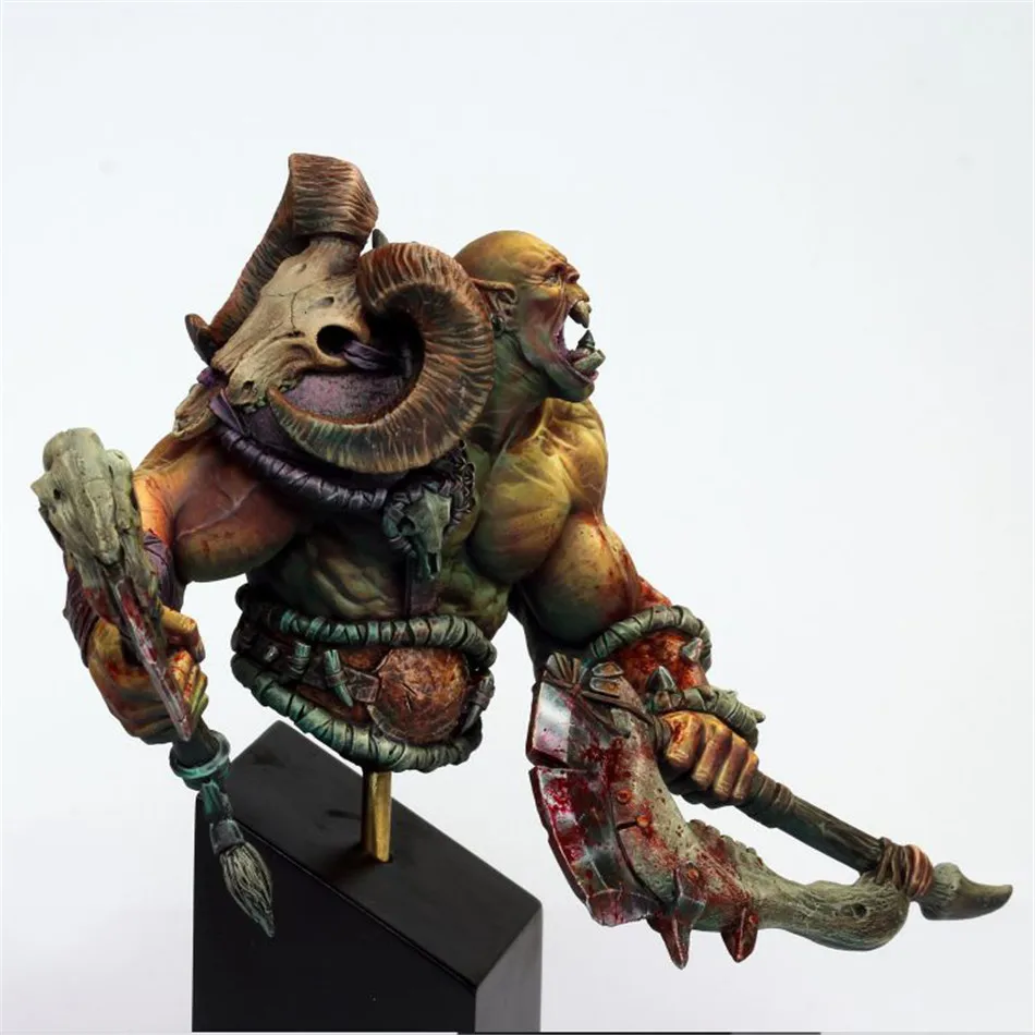 Резиновый бюст Tigerish Orc Warrior 1/12 Сборная модель фигурка набор из смолы бесцветные