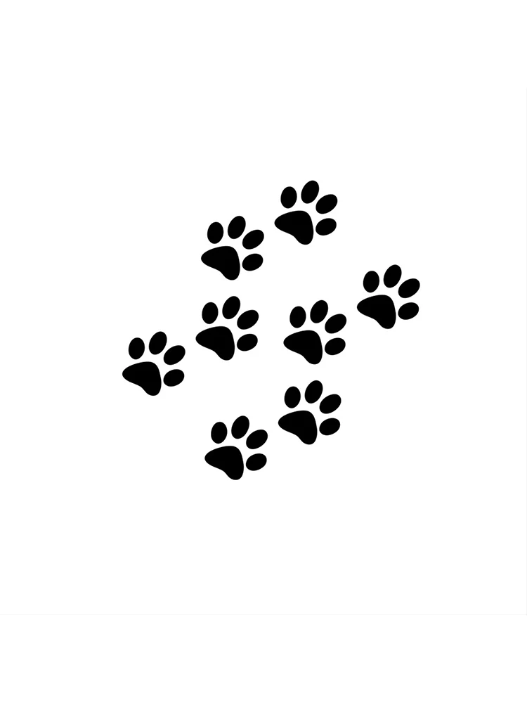 8 наклеек для автомобиля с изображением собачьей и кошачьей лапок, милые украшения из ПВХ с следами лап.