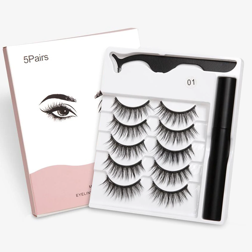 Набор Магнитных ресниц для макияжа 3/4/5 пар | Красота и здоровье