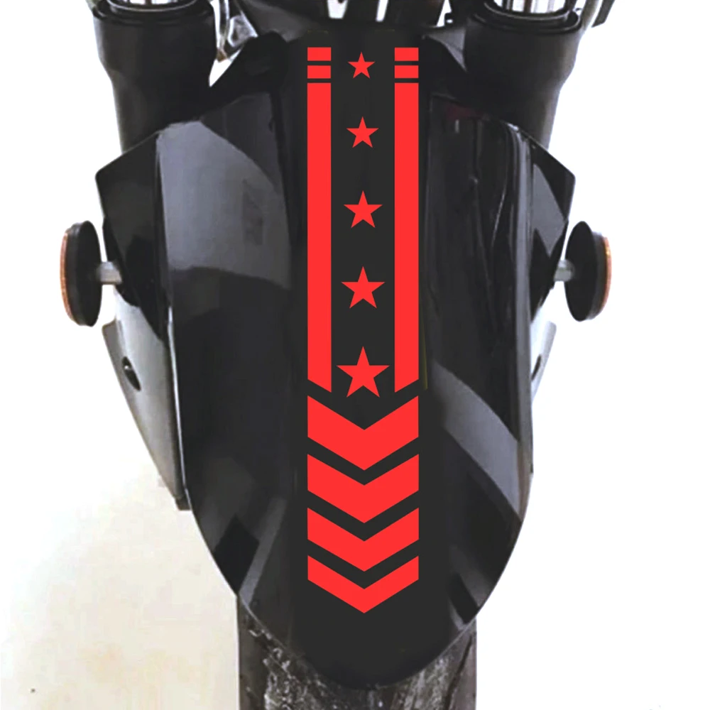 

1 шт., наклейки на крыло мотоцикла, ремонт скутера, наклейки, полосатые светоотражающие наклейки, декоративные водонепроницаемые наклейки