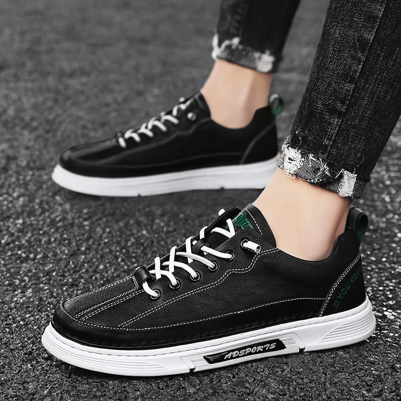 

New product explosive style microfiber Pi Yinglun casual handmade sneakers, men's Korean fashion shoes, all-match men's shoes