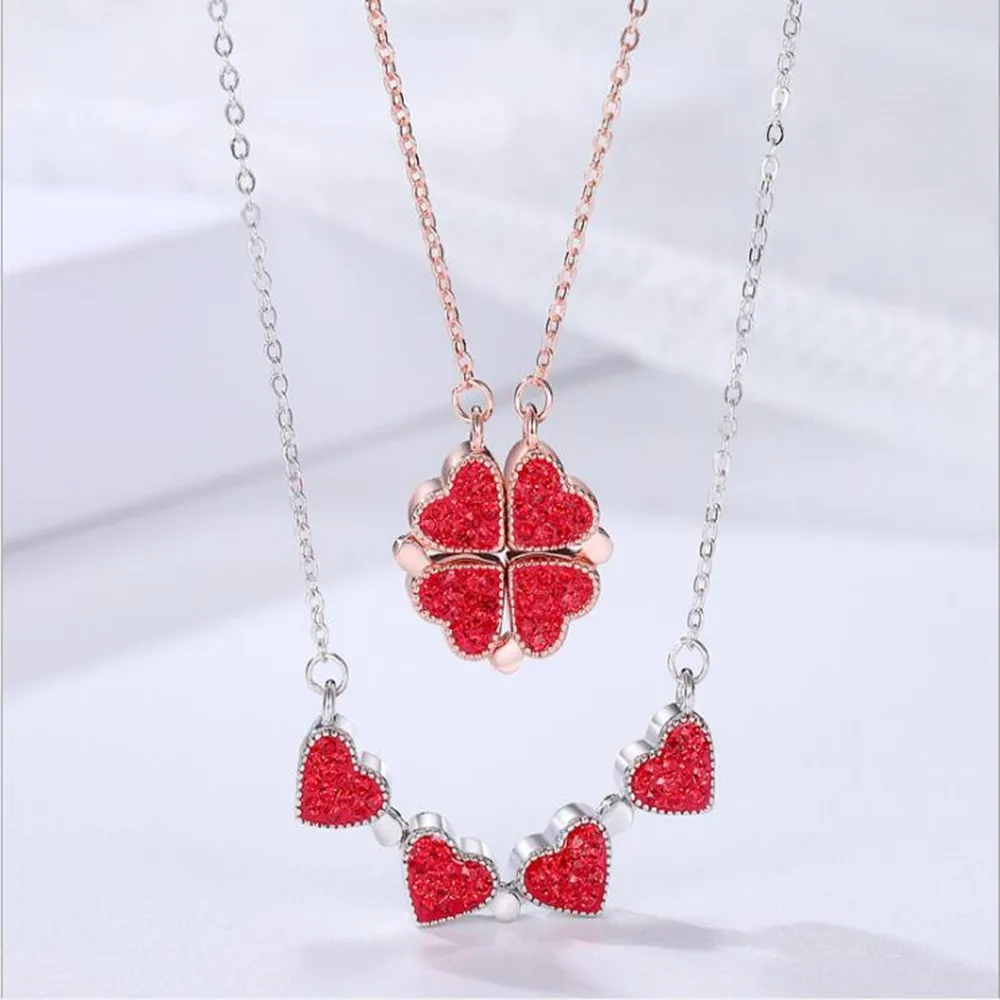 Модное ювелирное изделие для влюбленных подарок женщин двустороннее серебряное