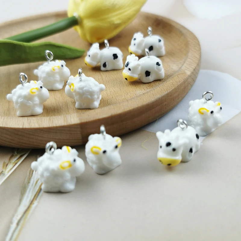 10 шт. подвески из каучука в виде коров и овец | Украшения аксессуары