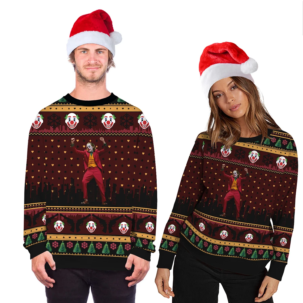 Эффeкт Крeaтивнaя Уродливые Рождественские свитера в стиле унисекс 2020 Мода