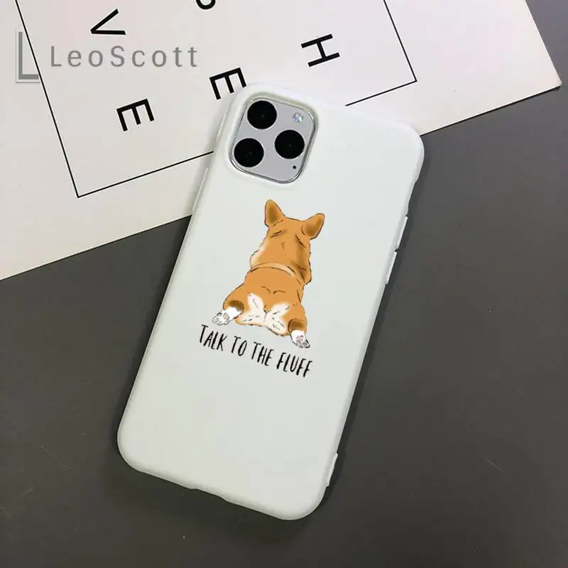 

Cute Corgi Butt Animal Puppy Phone Case Candy Color for iPhone 11 12 mini pro XS MAX 8 7 6 6S Plus X 5S SE 2020 XR