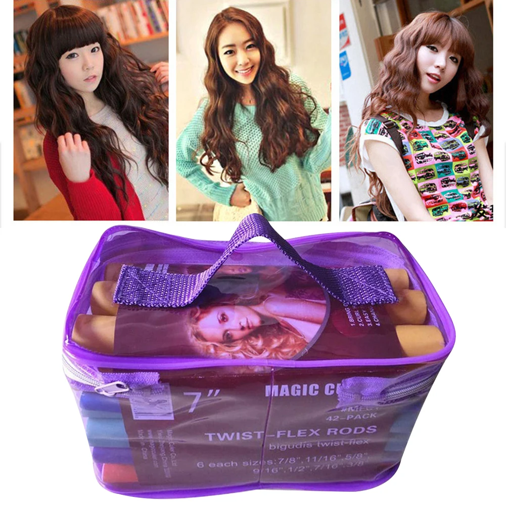 42 шт гибкий вал цилиндр пены для завивки волос инструменты Для женщин девочек