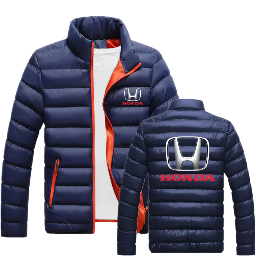 

Honda Car Printing 2021 Fashion Men Autumn Winter New Plus Velvet Jacket Track Field Sportswear Casual Personality DG+0019