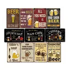 Пиво налет Ретро металлическое Олово Признаки Бар плакат Паб Клуб кафе стены украшения Винтаж тарелка домашнего декора 20*30 см