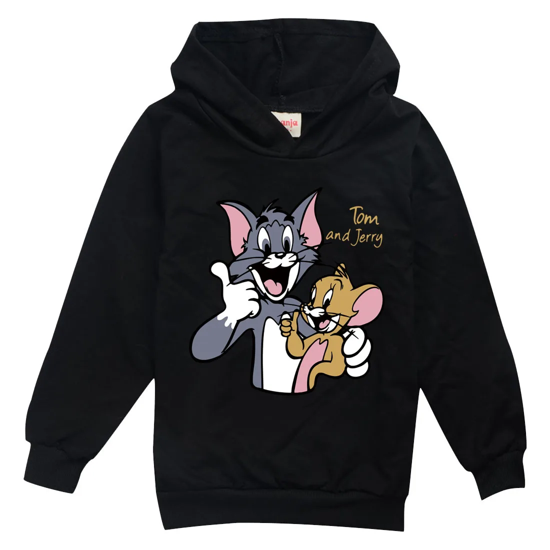 Толстовка для маленьких девочек и мальчиков с изображением мультяшного кота