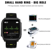 696 f16 smart bracelet ecgppg pedometer alarm clock smart watch men heart rate blood pressure waterproof smart wristbandband