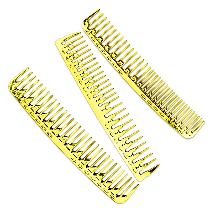 

Haircut Comb Tip Tail Comb Salon Hairdressing Hairbrush Anti Static Electroplated Gold Barbershop Professional Care Haircut Tool
